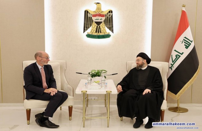 Sayyid Al-Hakeem discusses coalition in Iraq file end, redress with bilateral ties with some state with British Ambassador