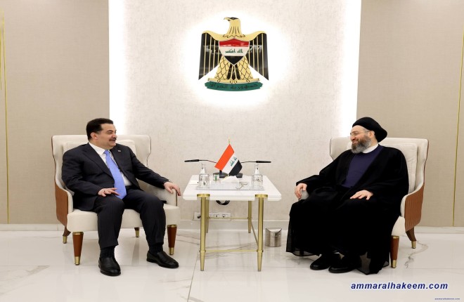 السيد الحكيم والسوداني يؤكدان استكمال تشكيل الحكومة وتعزيز الجاهزية الأمنية ومعالجة التحديات الاقتصادية