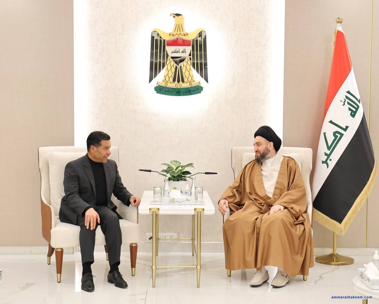 Sayyid Al-Hakeem receives Jamal Al-Dhari, discusses recent election results