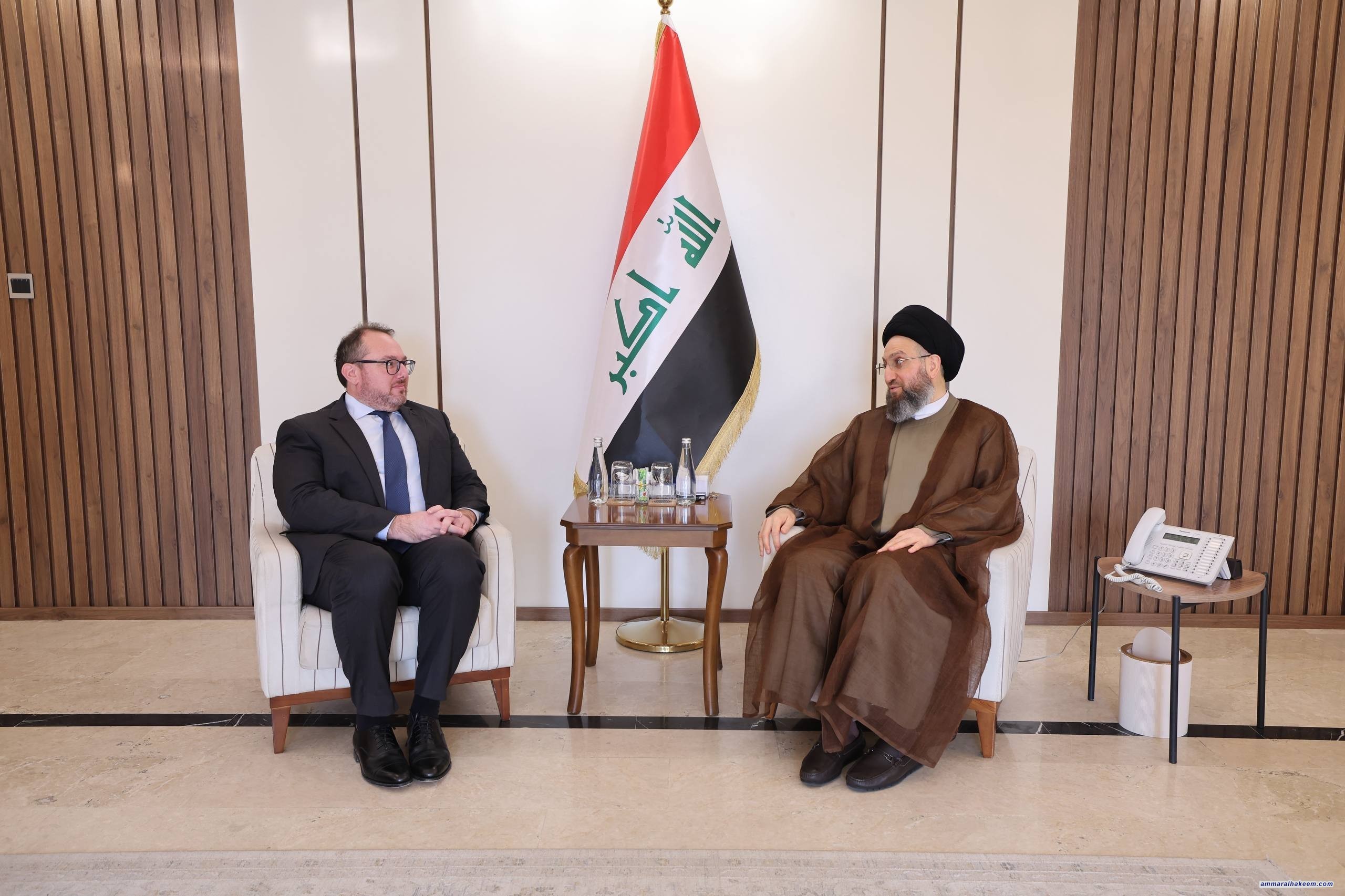 Sayyid Al-Hakeem Receives US Embassy Chargé D’Affaires Harris, Affirms Iraq’s Need for Cooperation Enhancement