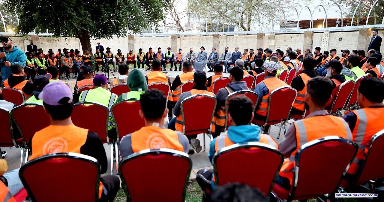 Sayyid Al-Hakeem at Iftar with Sanitation Engineers: Appreciation for Their Efforts and Call to Use Ramadan to Enhance Giving