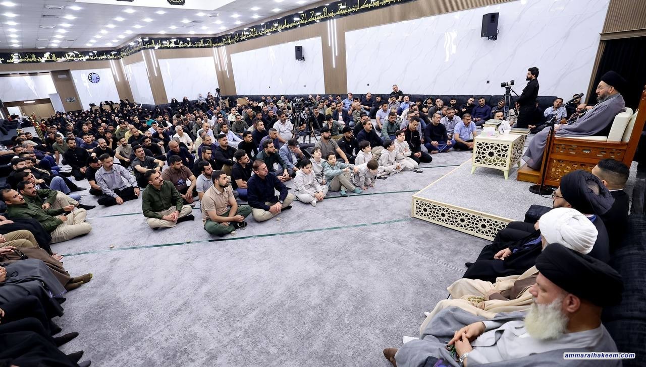 في محاضرته الرمضانية: السيد الحكيم يواصل شرح آثار الصلاة والمغفرة في القرآن الكريم