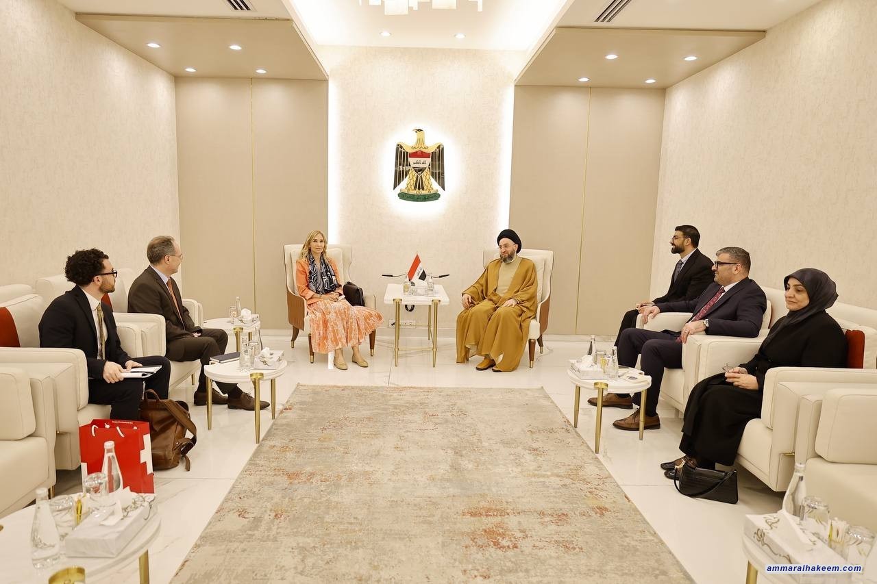 سەماحەتی حەكیم پێشوازی لە بریكاری وەزارەتی دەرەوەی سویسرا كرد و دووپاتی كردەوە كە سەردانی شاندەكان بەڵگەیە لەسەر باشبوونی عێراق و سەقامگیری