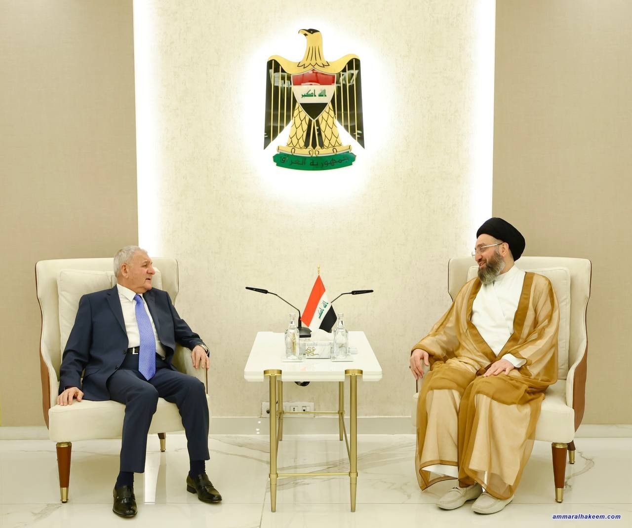 سەماحەتی حەكیم پێشوازی لە فەخامەتی سەرۆككۆمار دكتۆر عەبدولەتیف جەمال رەشید كرد