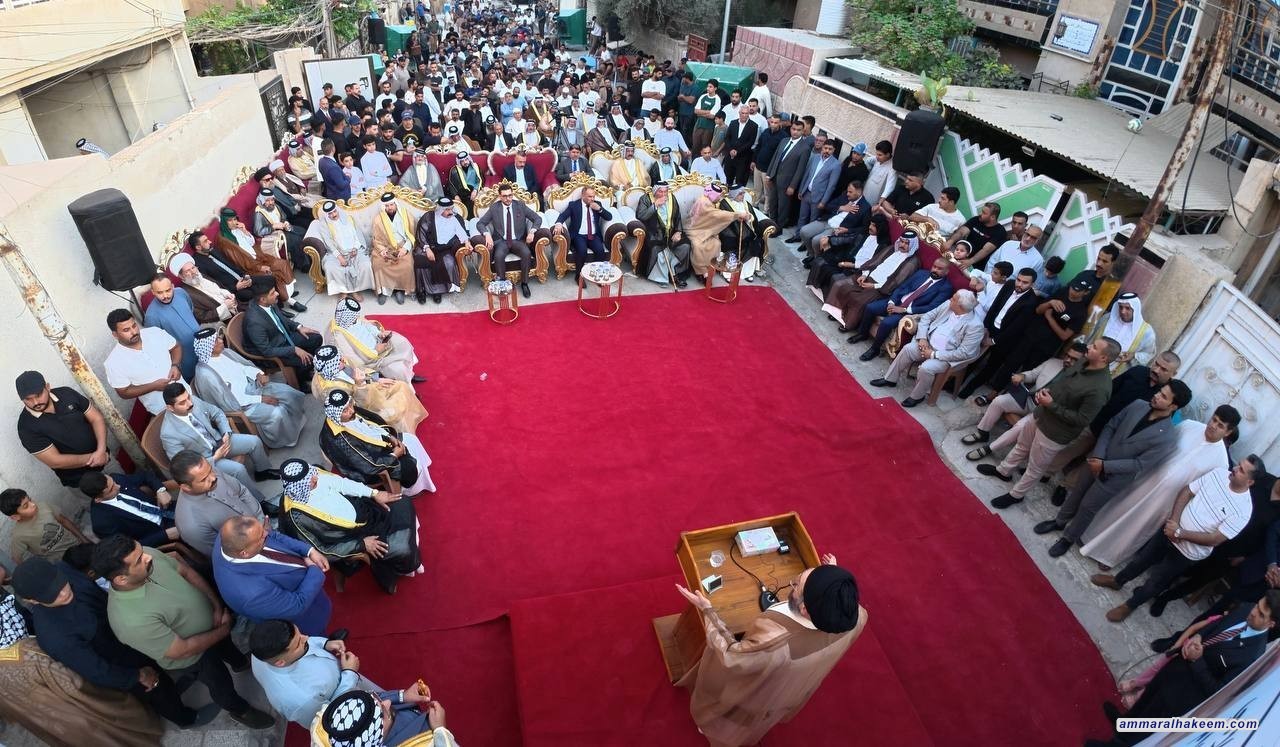 سەماحەتی حەكیم لە غەزالییە: عێراق قۆناغە سەختەكەی تێپەڕ كرد و ڕكابەری داهاتوو باشكردنی خزمەتگوزاری و سروشتی ئابوورییە