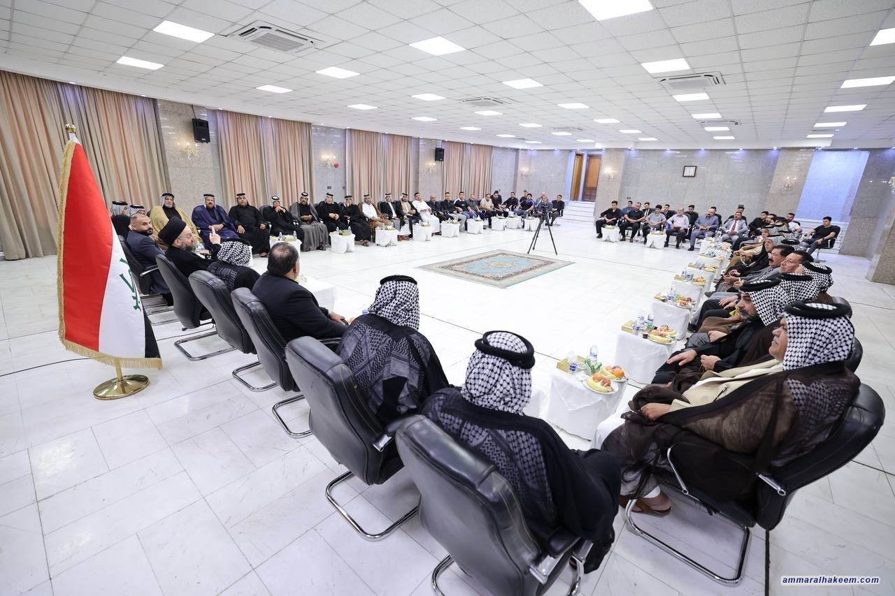 Sayyid Al-Hakeem Meets Al-Guraiti Dignitaries, Stresses Active Elections Participation to Enhance Representation, Serve Iraq’s Stability
