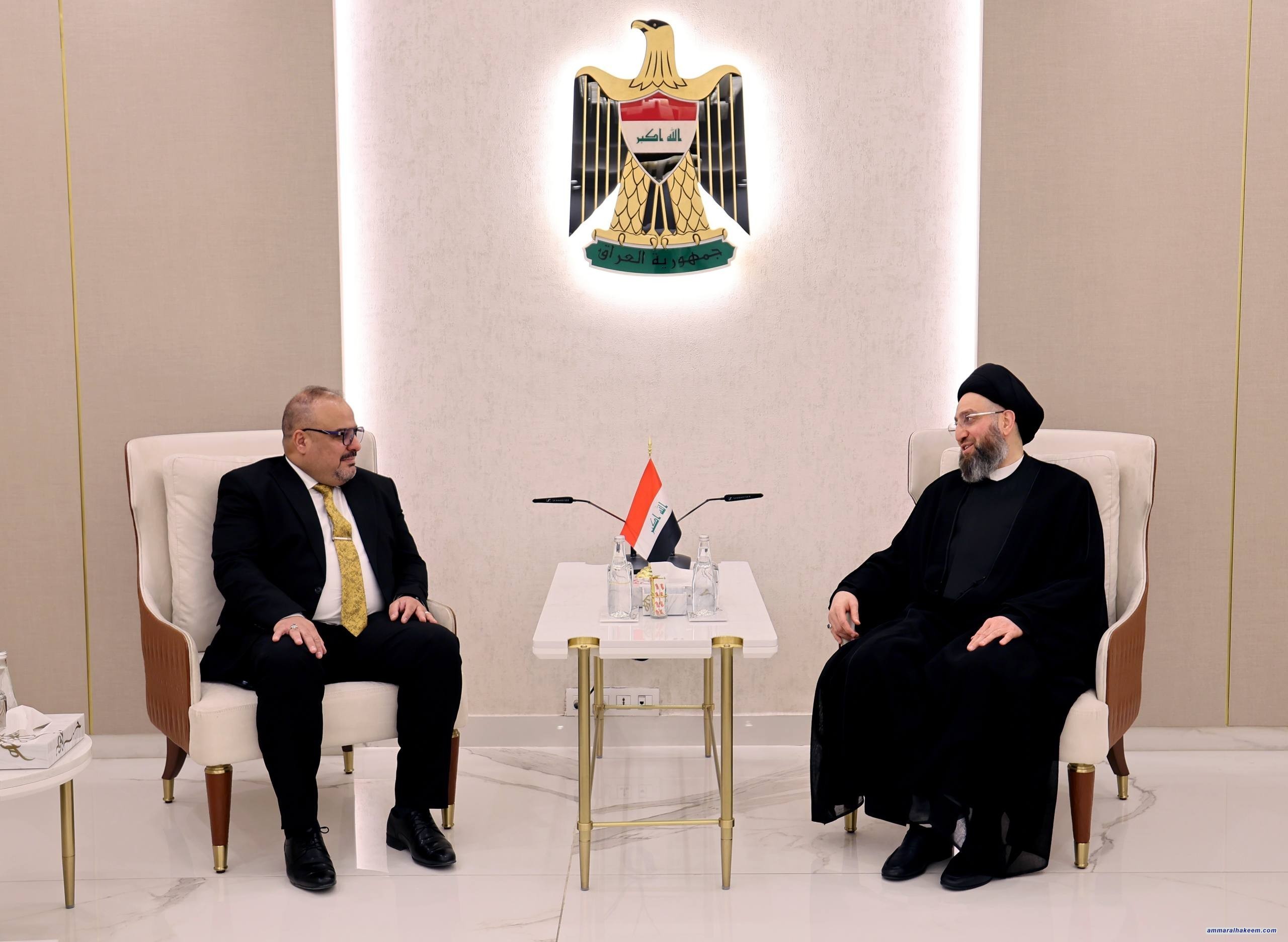 سەماحەتی حەكیم چاوی بە سەرۆكی ئەنجومەنی خزمەتگوزاری ناوەندی دەكەوێت و پالپشتی ئەنجومەن دووپات دەكات لەڕووی تەشریعییەوە