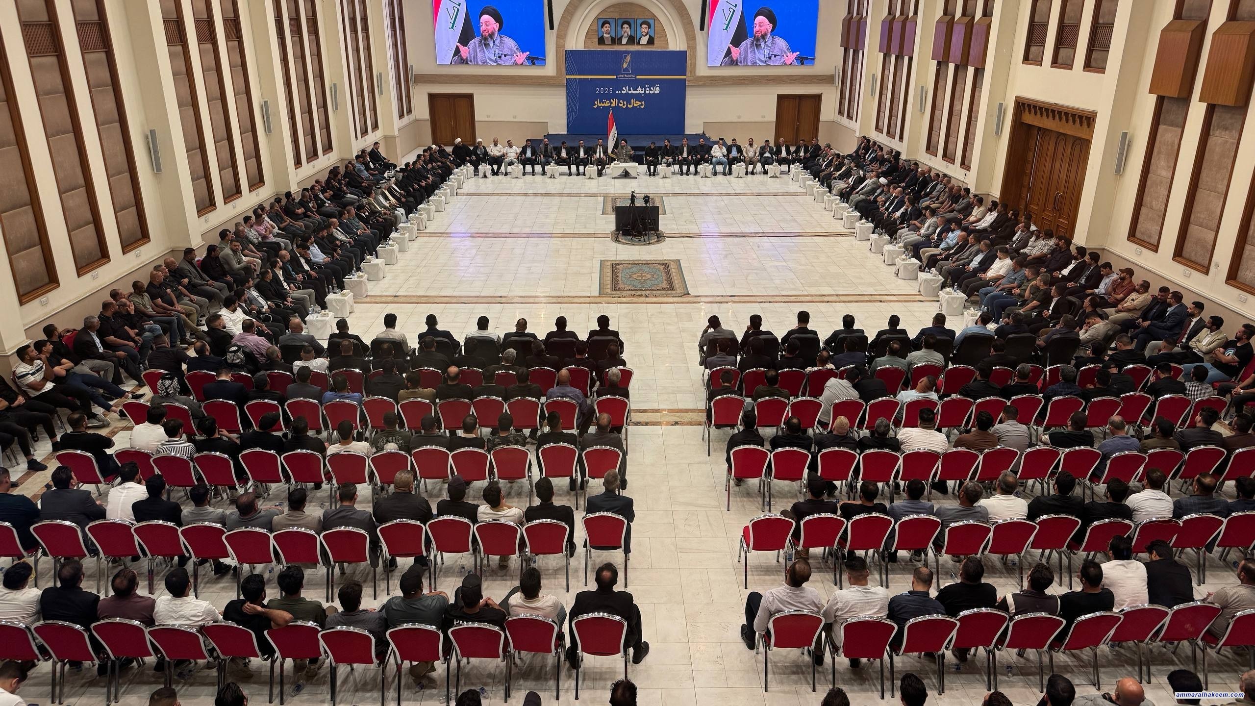 السيد الحكيم يثمن جهود هيئة مواكب شهيد المحراب ويؤكد على ثقافة العطاء في زيارة الأربعين