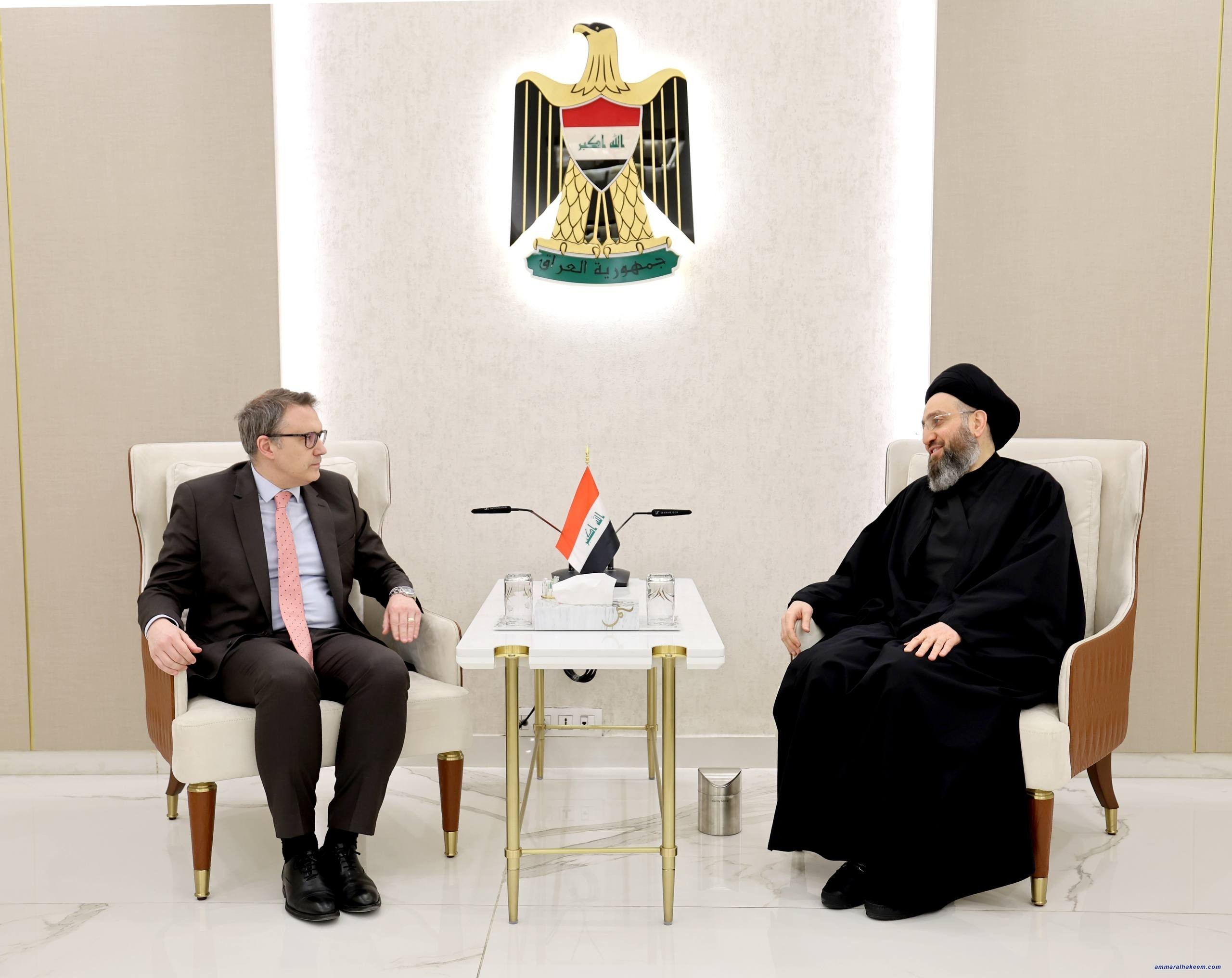 السيد الحكيم يؤكد للسفير التركي أهمية المساعي الدبلوماسية لوقف الحرب ومنع اتساعها