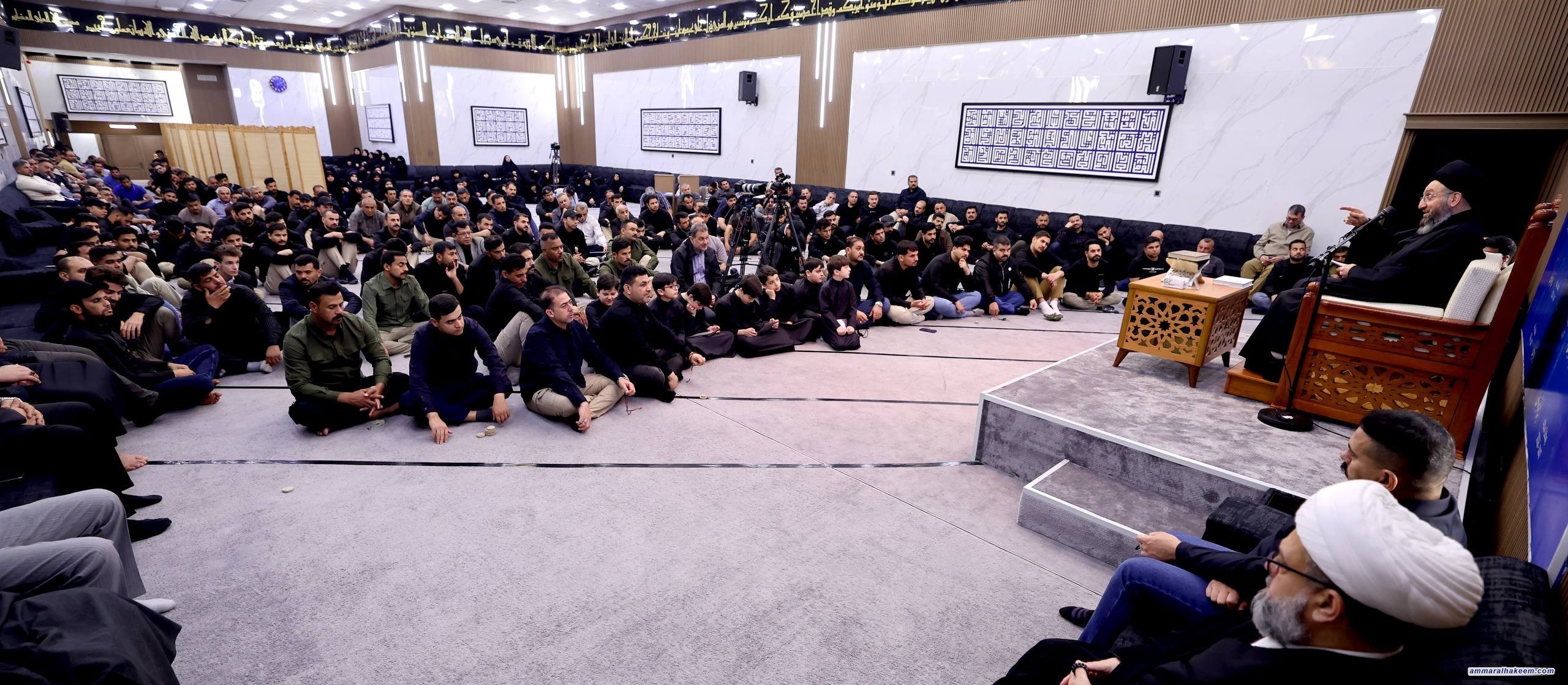 السيد الحكيم في محاضرته الرمضانية: شكر الله أثرٌ من آثار الصلاة والرسالات الإلهية قامت على نصرة المستضعفين