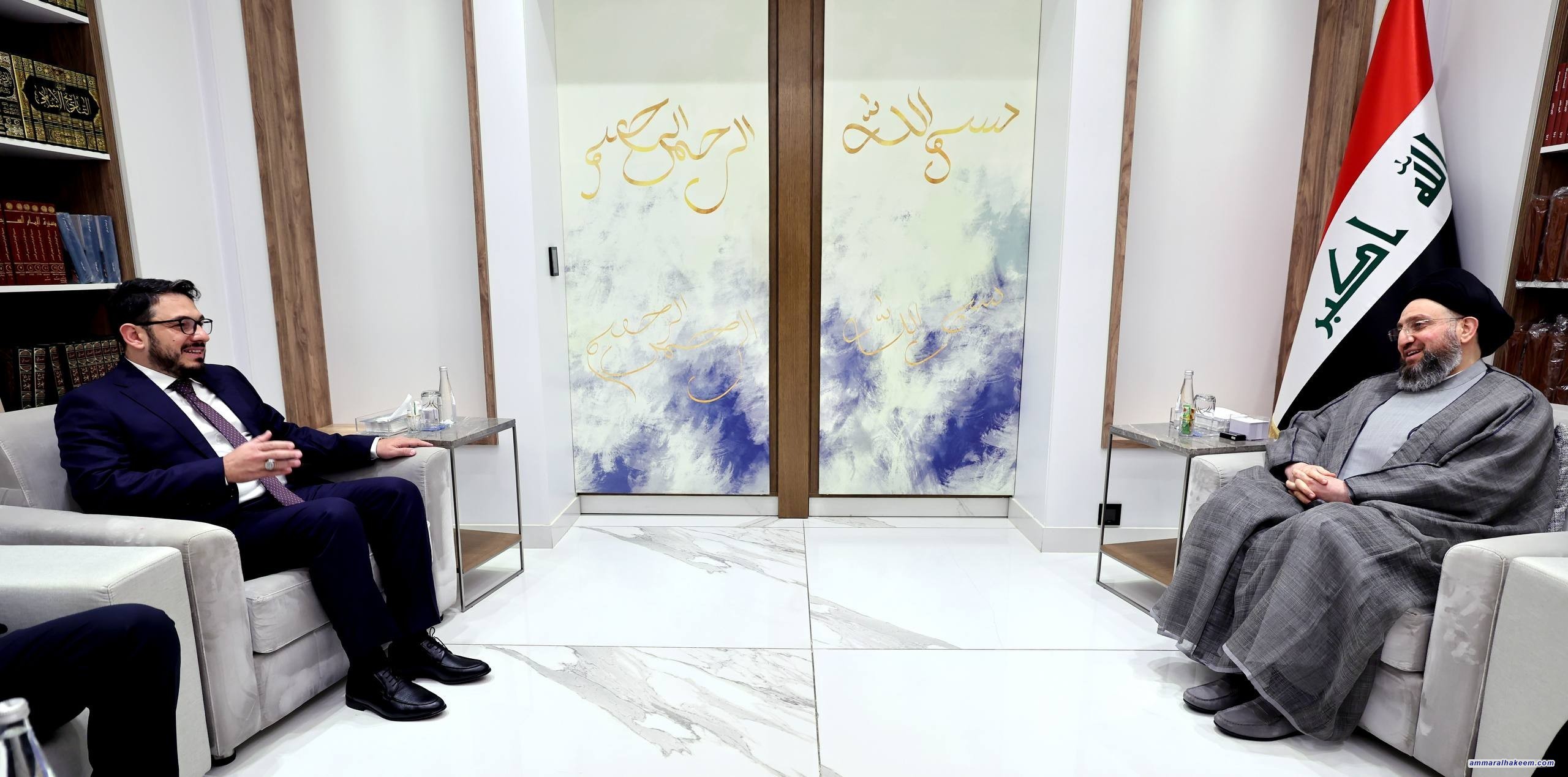 السيد الحكيم يبحث التحديات الإنسانية والمعيشية للمهاجرين مع رئيس وقف الهجرة والجاليات التركي