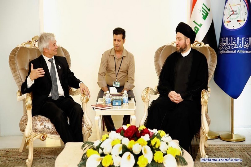 Meeting the European Union Ambassador... Sayyid Ammar al-Hakim: Government's efforts to support the unity of Iraq serves everyone and will not affect the citizens