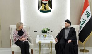 Sayyid Al-Hakeem discusses UN relations, reiterates support for government to end negotiations with International Coalition with Plasschaert