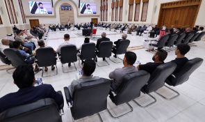 السيد الحكيم يلتقي وجهاء هور رجب: دعوة للحفاظ على المنجزات وتعزيز الاستقرار عبر الاستثمار والمشاركة الواعية في الانتخابات