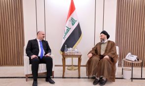 السيد الحكيم يؤكد مع محافظ كركوك أهمية إدارة التنوع وتمكين الحكومات المحلية وتعزيز التنمية الشاملة