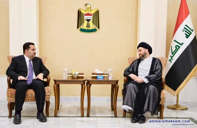 Sayyid Al-Hakeem receives Mohammed Shiaa Al-Sudani, discusses political scene developments