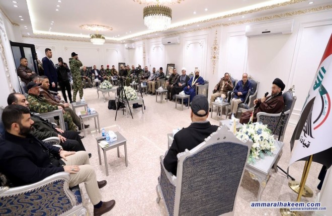 Sayyid Al-Hakeem Visits Popular Mobilization Forces Nineveh’s Headquarters, Emphasizing Readiness, Security Vigilance