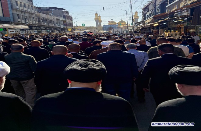 تقرير مصور .. السيد الحكيم، يشارك تشييع المرحوم العلامة السيد حسين محمد هادي الصدر (رحمه الله)، في الكاظمية المقدسة.