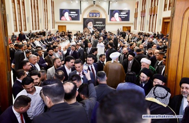 تقرير مصور .. السيد الحكيم يقيم مجلس الفاتحة على روح الفقيد السيد حسين محمد هادي الصدر (رحمه الله)،
