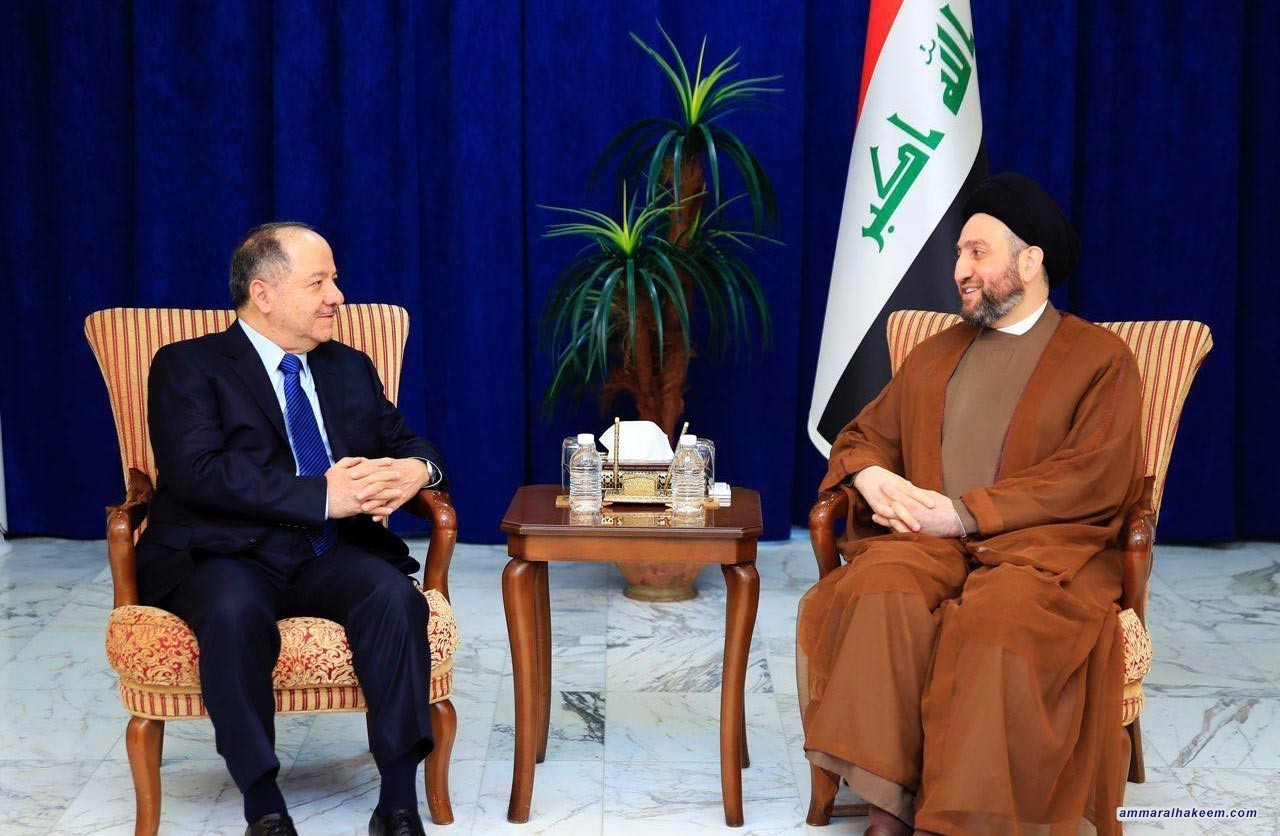 Sayyid Ammar al-Hakim: Barzani's visit is an opportunity to hold in-depth dialogues on current situation and completing of the government
