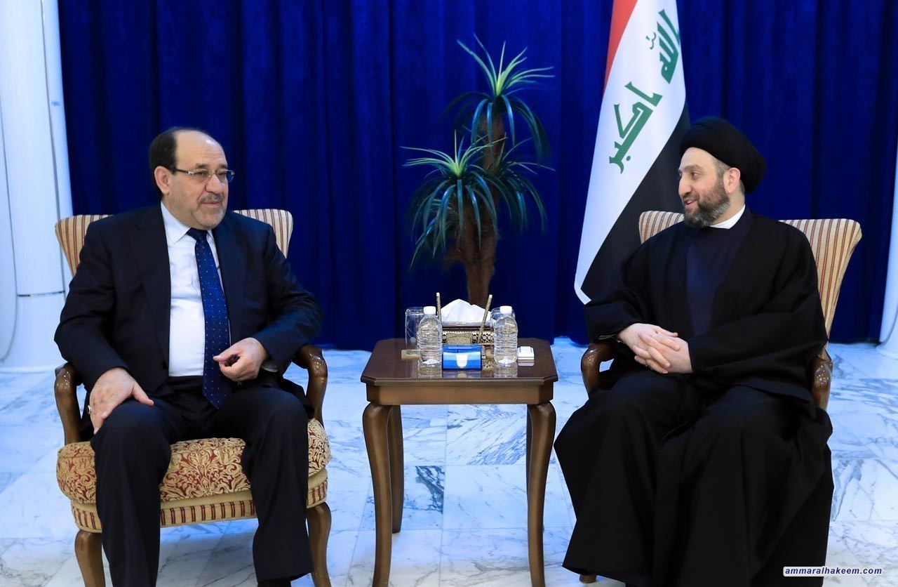 Sayyid Ammar al-Hakim with Maliki to discuss institutionalization of the two major alliances and completing the government cabinet