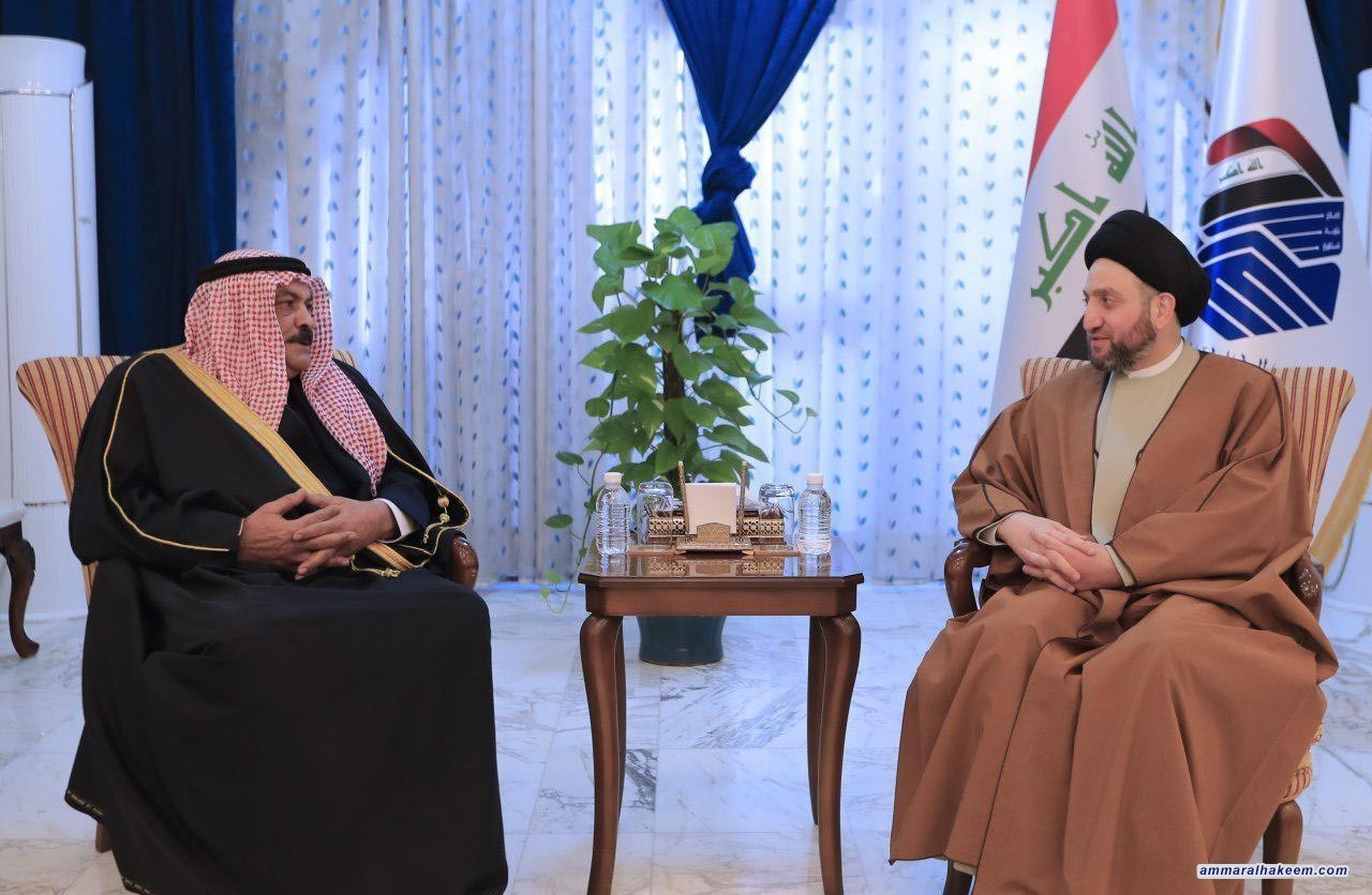 Sayyid Ammar al-Hakim receives head of the Sunni Endowment to discuss latest developments and the challenges facing Iraq