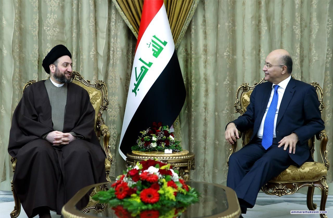 السيد عمار الحكيم يبحث مع رئيس الجمهورية نتائج الجولات الاقليمية ويؤكد اهميتها للتعريف بالواقع العراقي 