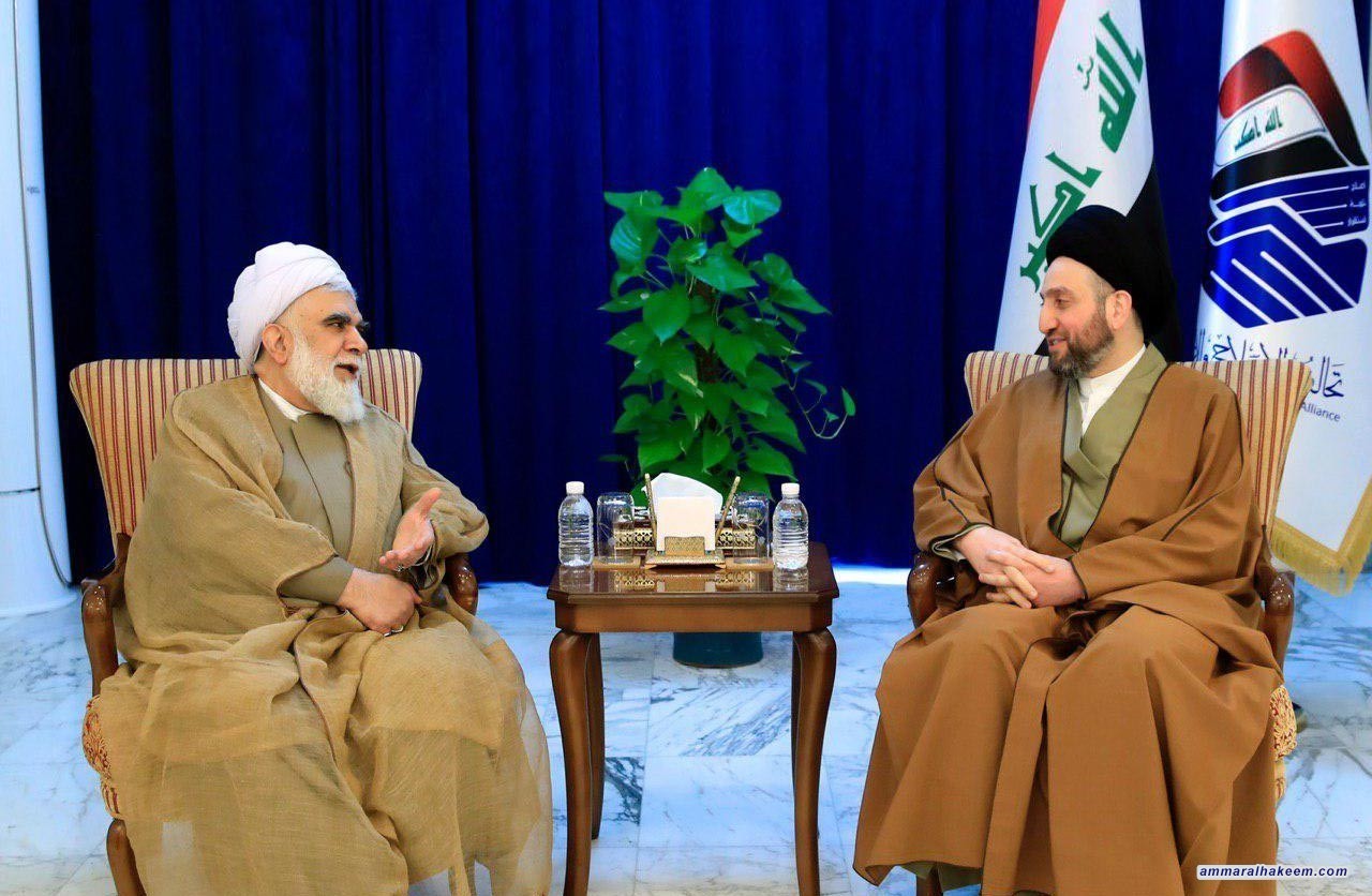Sayyid Ammar al-Hakim receives Sheikh Akhtari President of the Ahlul Al-Bayt World Assembly