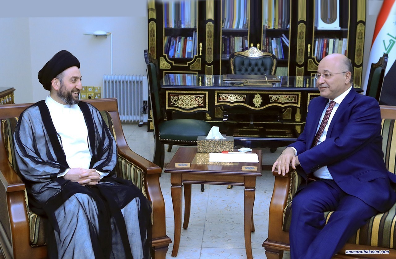 Sayyid Ammar al-Hakim meets the President Iraq to discuss latest developments in the political situation