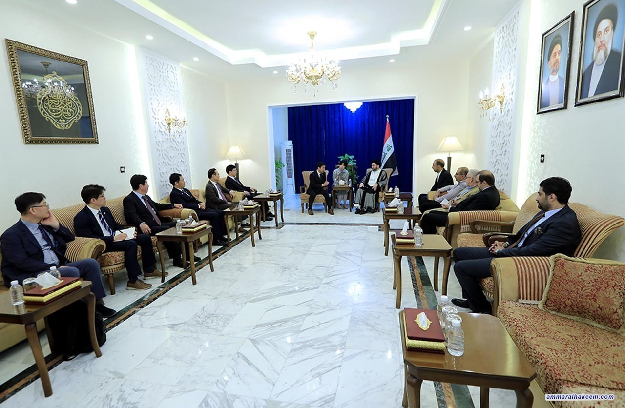 Sayyid Ammar al-Hakim receives advisor of the South Korean president to discuss Baghdad and Seoul bilateral relations