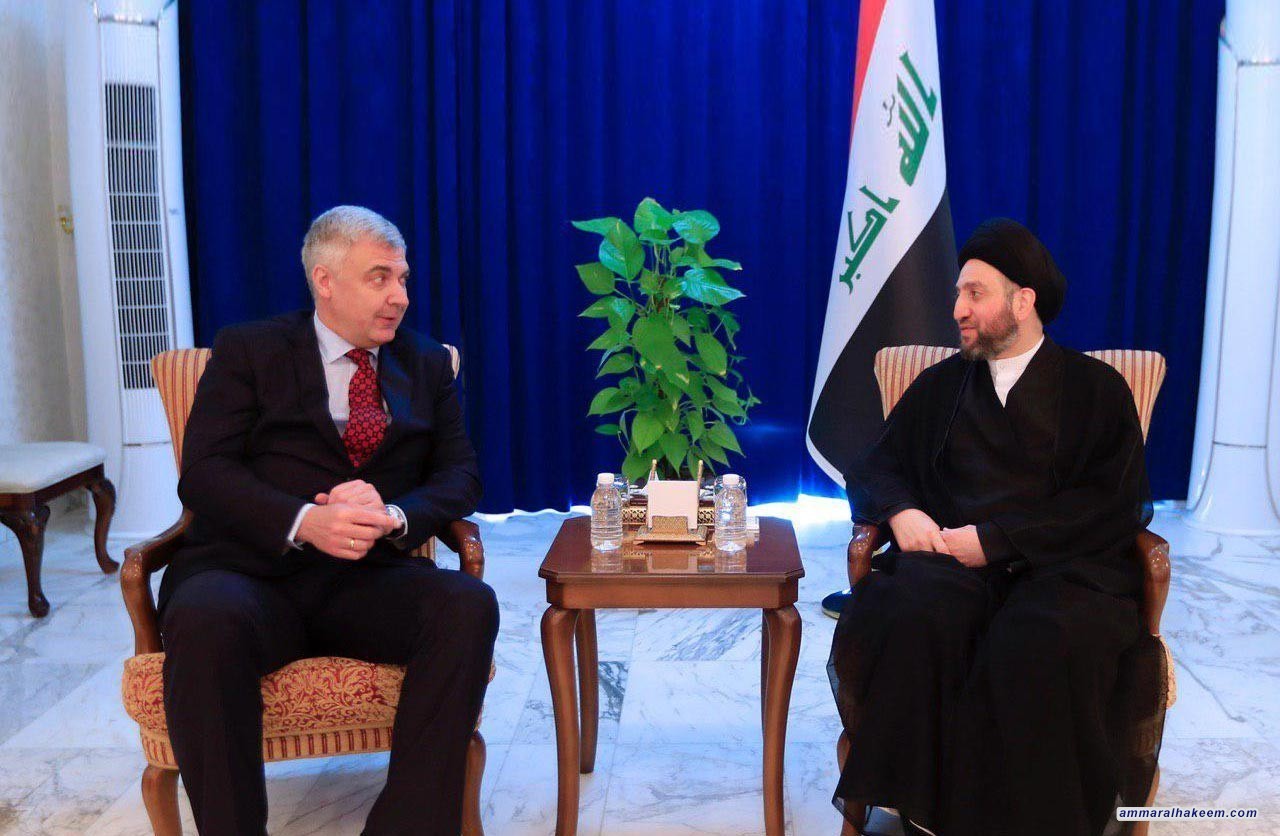 Sayyid Ammar Al-Hakim receives the Ambassador of Russia to discuss developments of political files