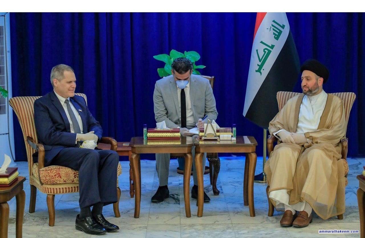 السيد عمار الحكيم يبحث مع السفير الاميركي ماثيو تولر مستجدات الاوضاع السياسية في العراق والمنطقة