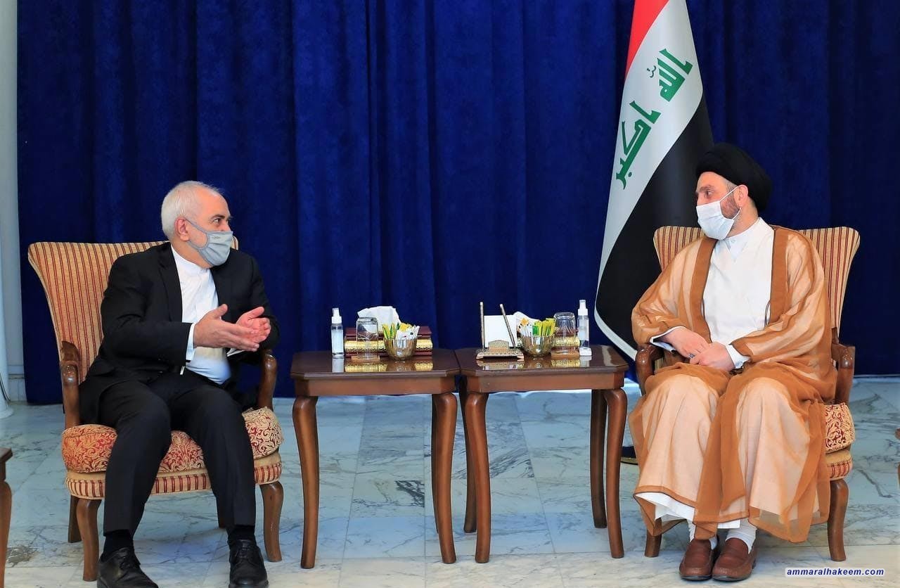 السيد عمار الحكيم يستقبل وزير الخارجية الإيراني ويبحث معه سبل تعزيز العلاقات الثنائية 