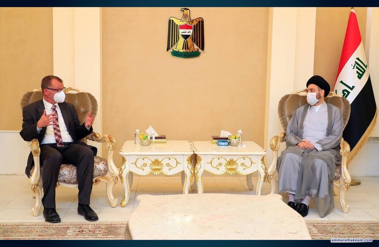 Sayyid Ammar Al-Hakeem Discusses Political Scene Developments with German Ambassador, Demands Germany Supportive Stance on the Palestinian cause