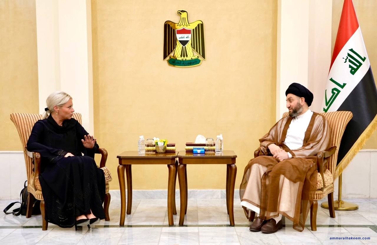 Sayyid Al-Hakeem discusses with Plasschaert next government formation, stresses standards to choose prime minister & ministers