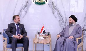 AffirmsSayyid Al-Hakeem Affirms Iraq-Italy Bilateral Ties Strengthening During Meeitng With the Italian Ambassador